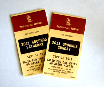 Tickets to the 2011 Monterey Jazz Festival